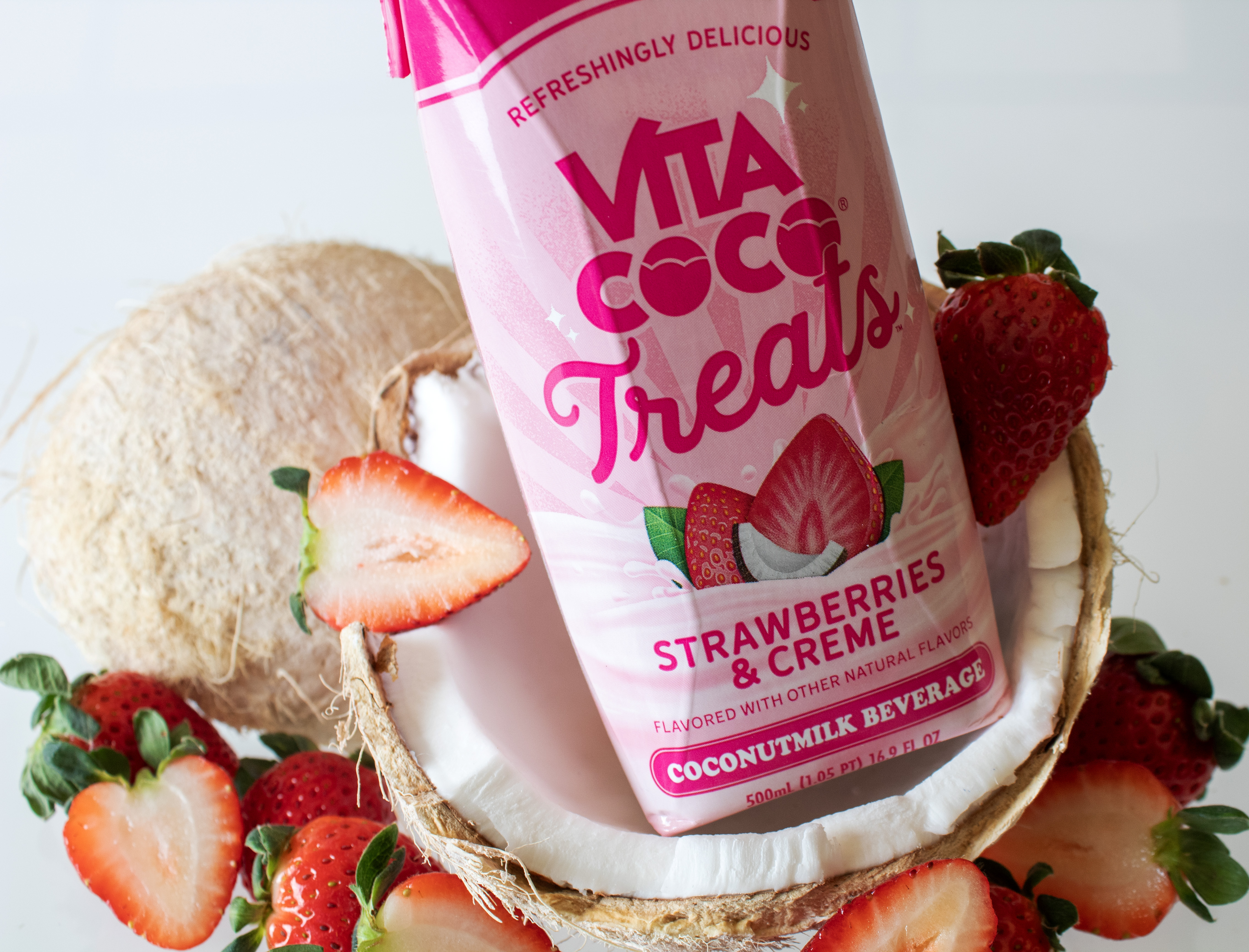 strawberries coconut water