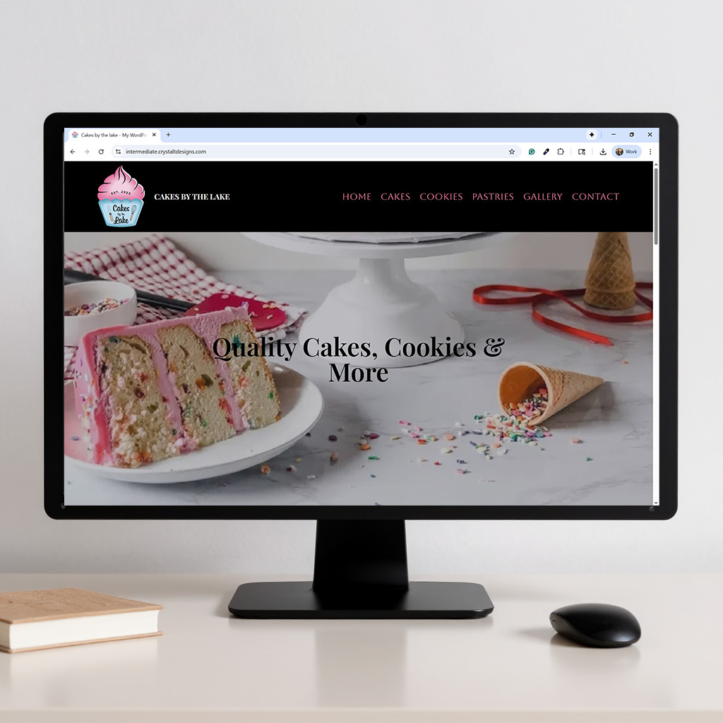 Cakes by the Lake bakery website screenshot