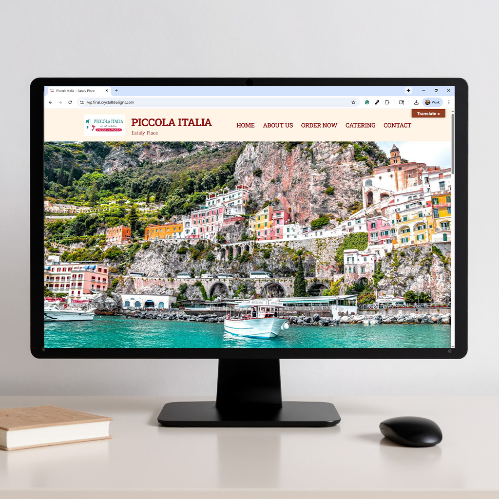 Piccola Italia restaurant website screenshot